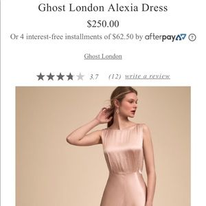 BHLDN Ghost London Alexia Dress (worn once)